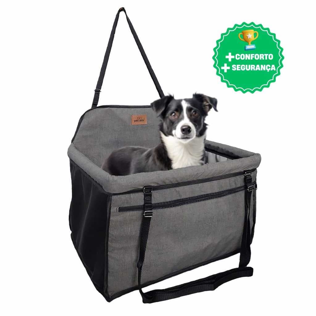 Cadeirinha Pet Automotivo Cadeira Assento Cachorro Até 30kg Transporte Carro Seguro Confortável Com Bolso