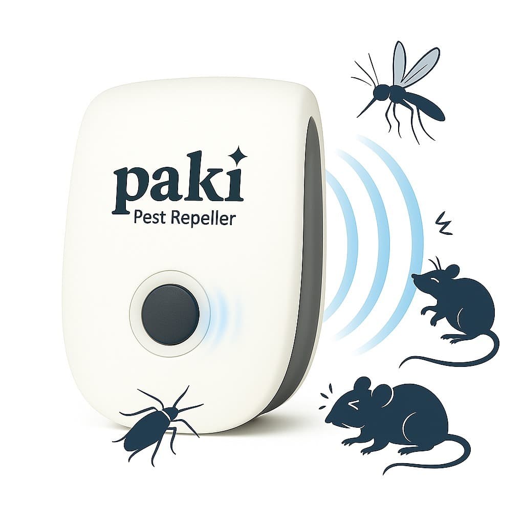 Repelente Ultrassônico de Tomada Bivolt Paki Afasta Mosquitos Pernilongos Baratas Espanta Sem Cheiro