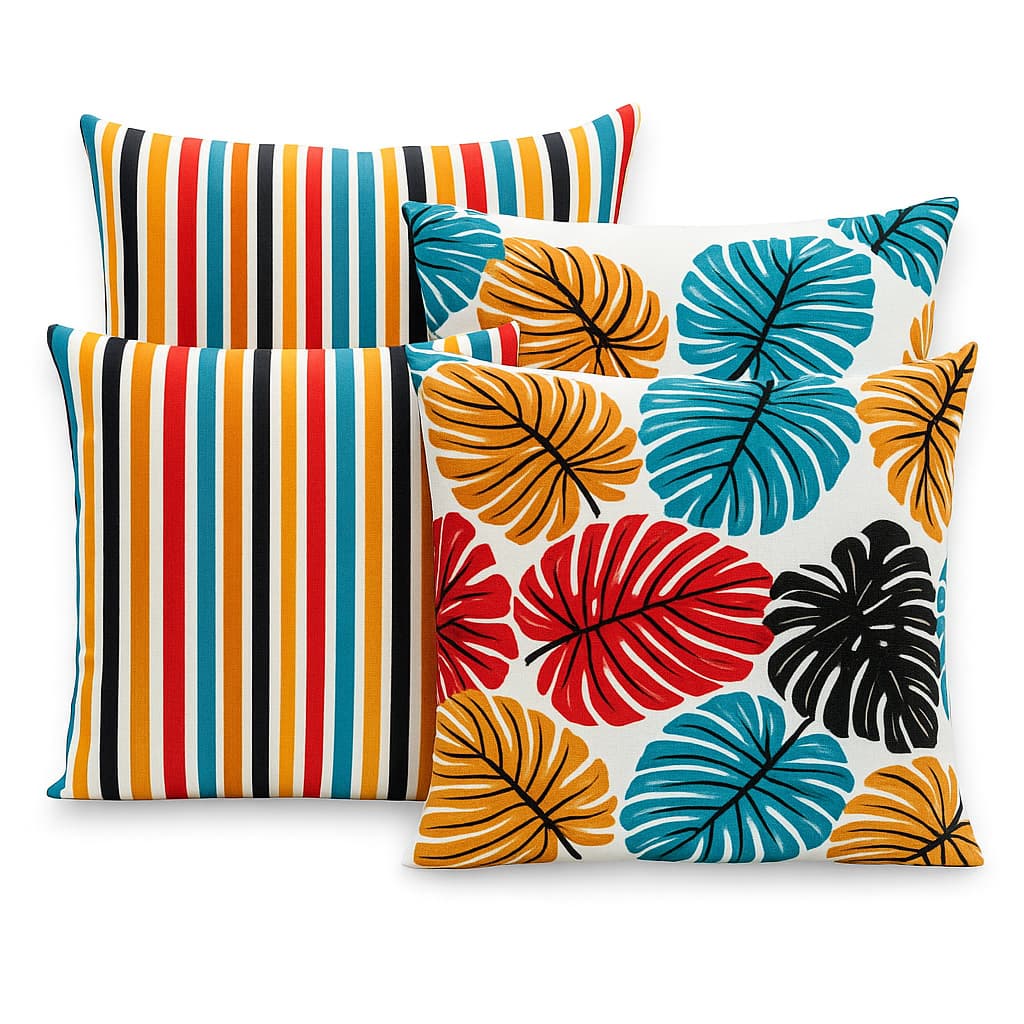 Kit 4 Capas De Almofadas Para Sala Decoração Com Zíper