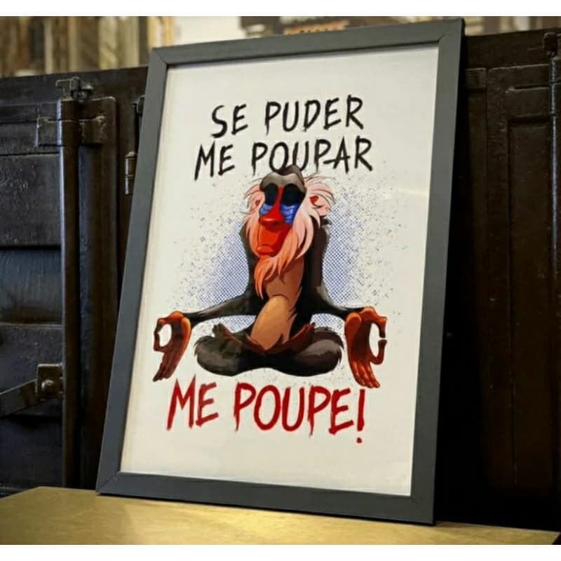 Quadro Decorativo Desenho Se puder me poupar me poupe