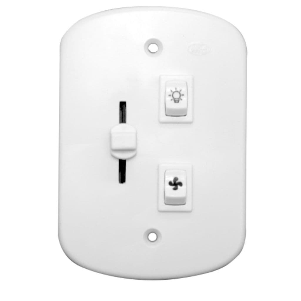Controle Variador Deslizante Para Ventilador De Teto 127v Branco PW