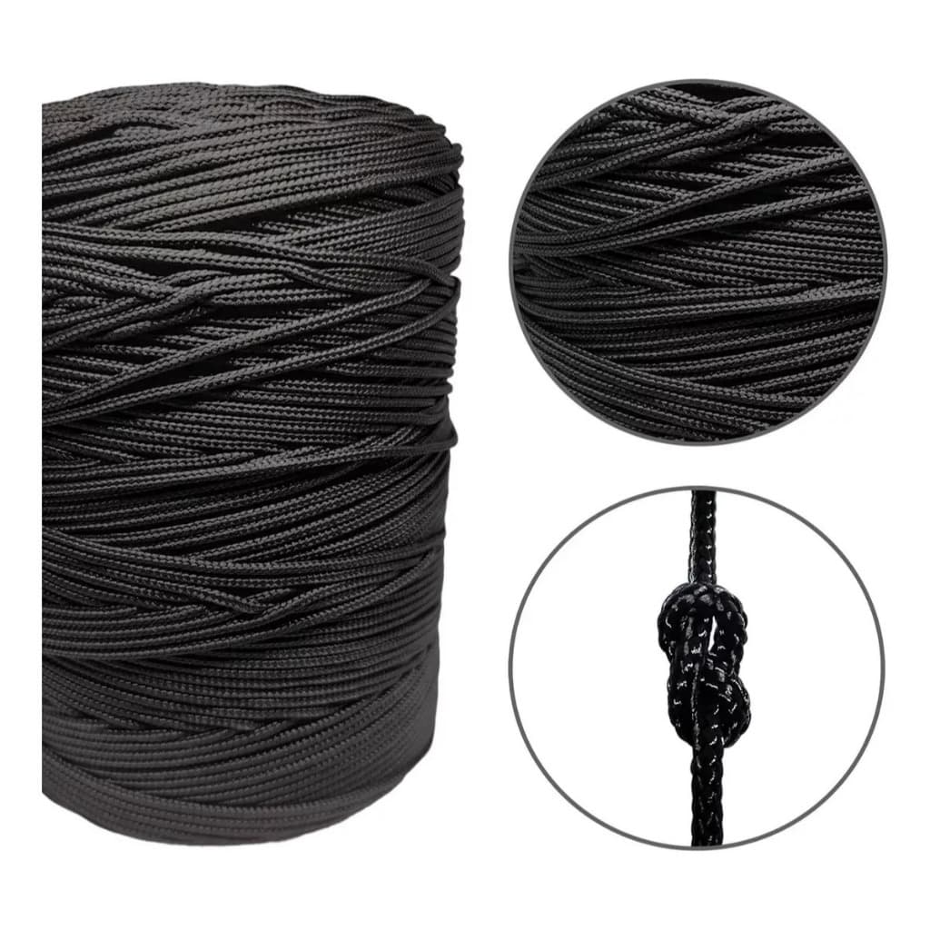 Corda Cordinha Para Rede De Proteção 1,62kg 200 Metros 4mm