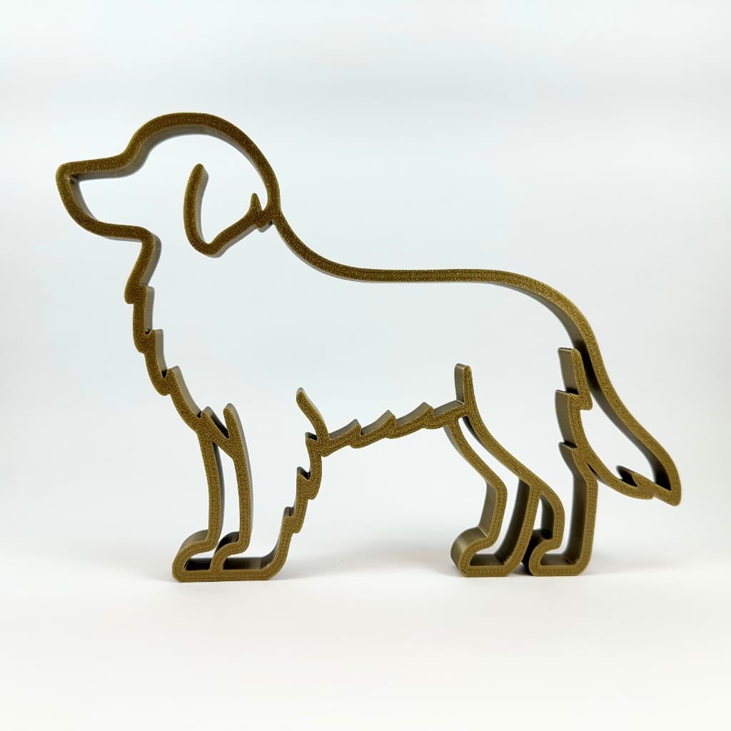 Escultura Golden Retriever decorativa, presente - Zately