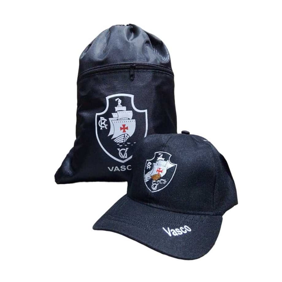 KIT BONÉ  MAIS SAQUINHO DE ACADEMIA VASCO DA GAMA