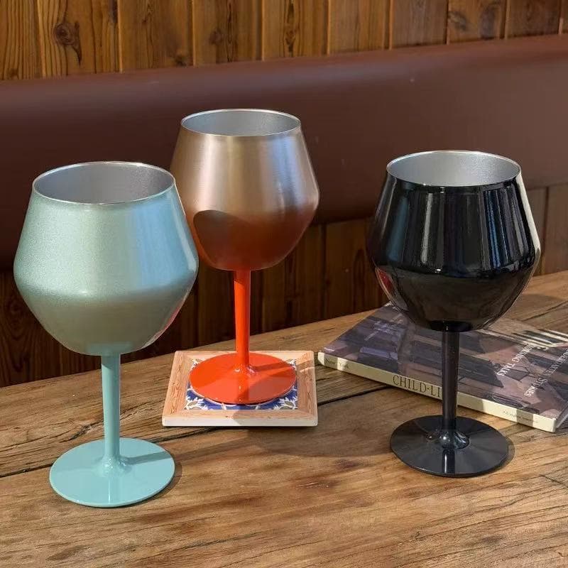 Taça Copo Térmico De Aço Inoxidável 2 Em 1 Para Gin Vinho Drink Bebidas 14oz