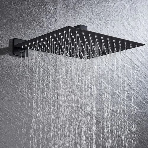 Ducha Chuveirão Chuveiro Piscina Preto Quadrada Inox 20x20