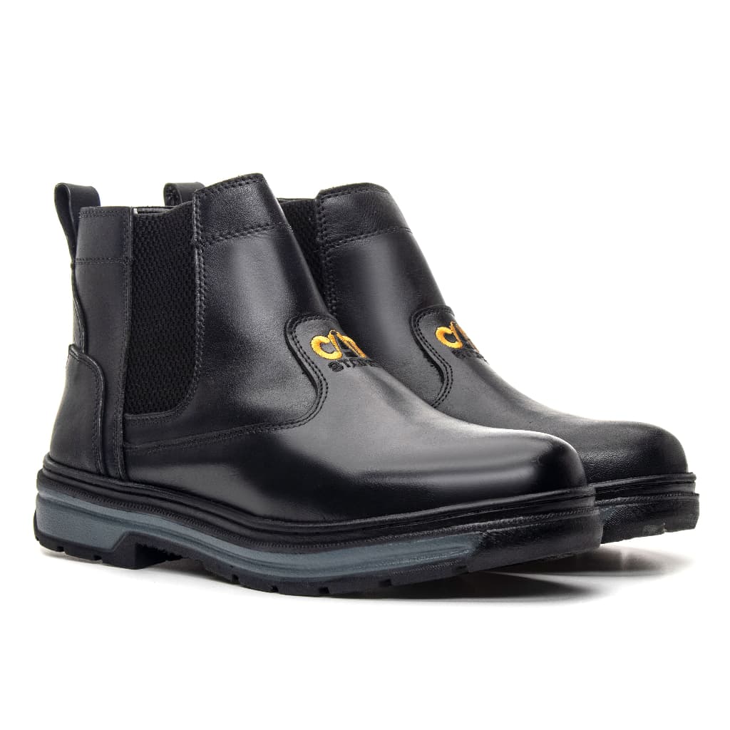 Bota Botina Farmer Cat Store Caterpillar Botina De Trabalho Preto Couro Legitimo