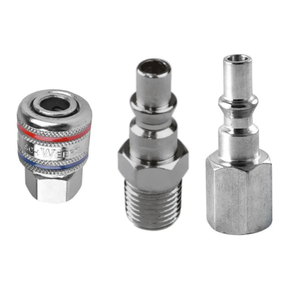 Kit Engate Rápido Fêmea 1/4 + Pino Macho e Femea 1/4 Compressor