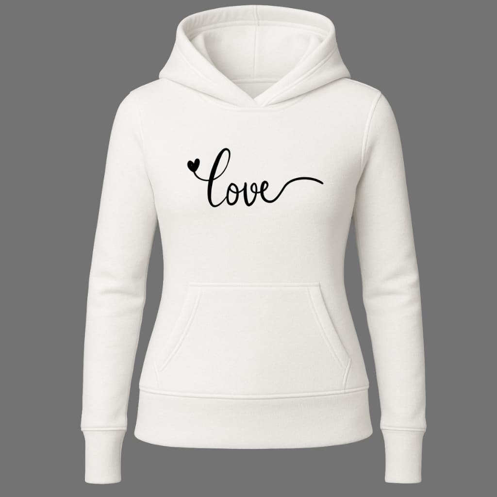 Moletom Love Feminino Flanelado Com Capuz Agasalho Ganguru