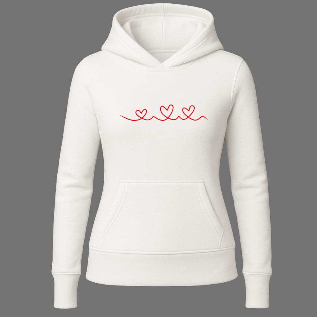 Moletom Feminino Coração Canguru Flanelado Agasalho Frio
