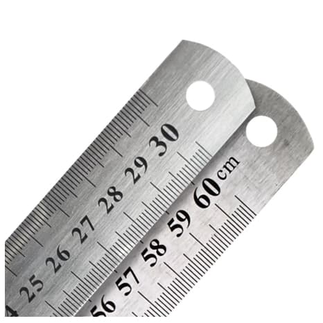 Régua De Metal - Aço Inox - 30 Cm/ 60 Cm
