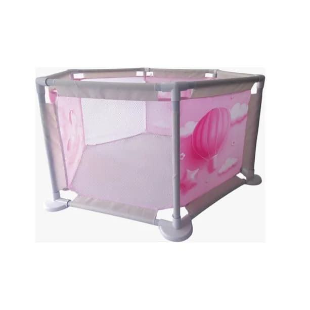 Cercadinho Sextavado Balão Rosa Com 48 Bolinhas - Styll Baby