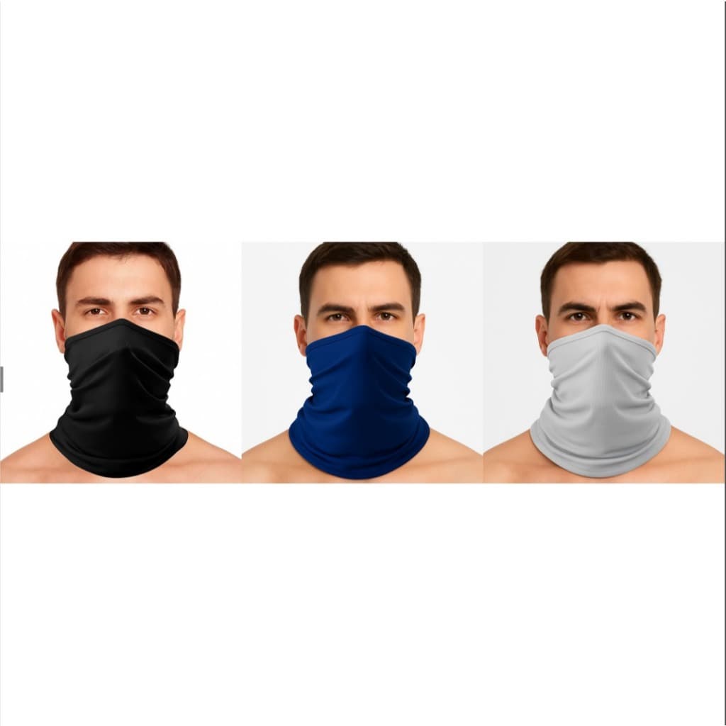 Kit com 2 Máscara Bandana Multiuso Balaclava Unissex Tubular Proteção Solar UV50 Bandana Gorro Pesca Corrida Ciclismo
