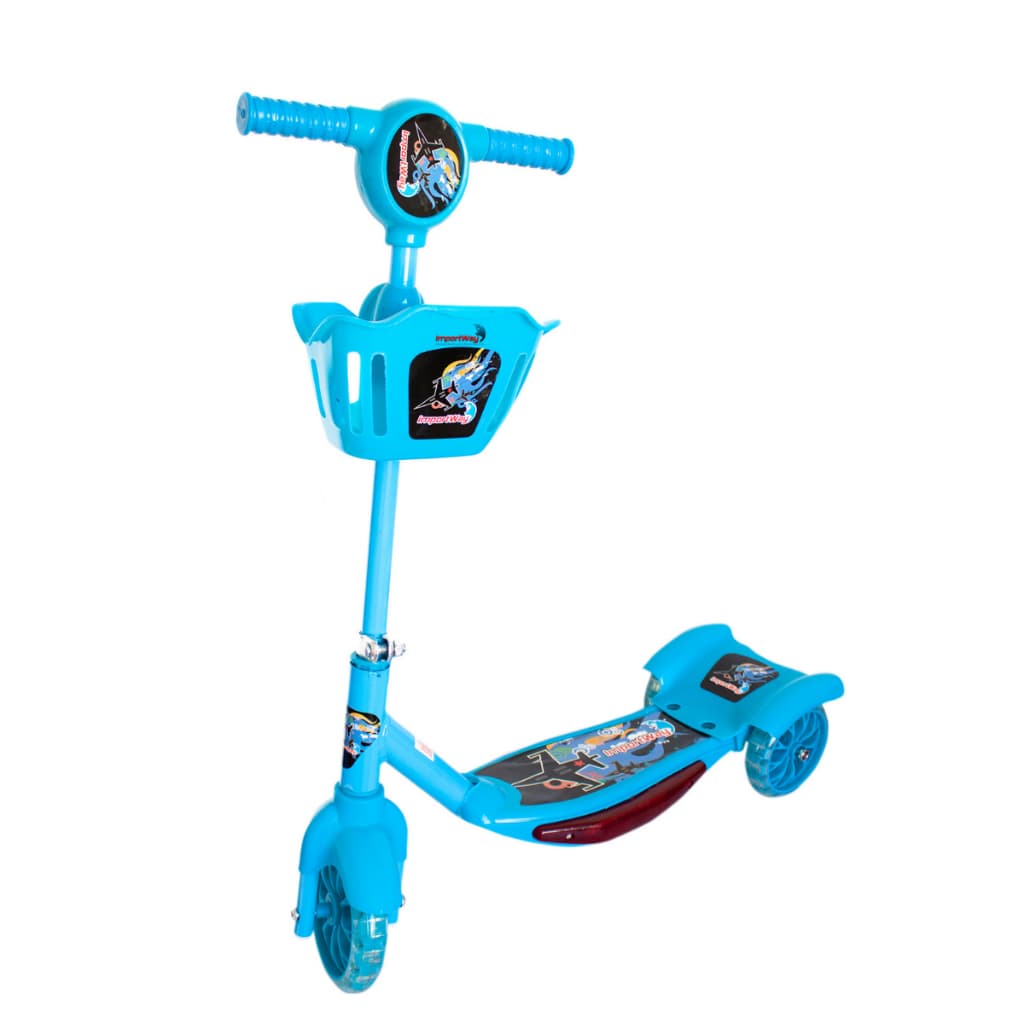 Patinete Infantil 3 Rodas Com Cesta Azul BW010AZ