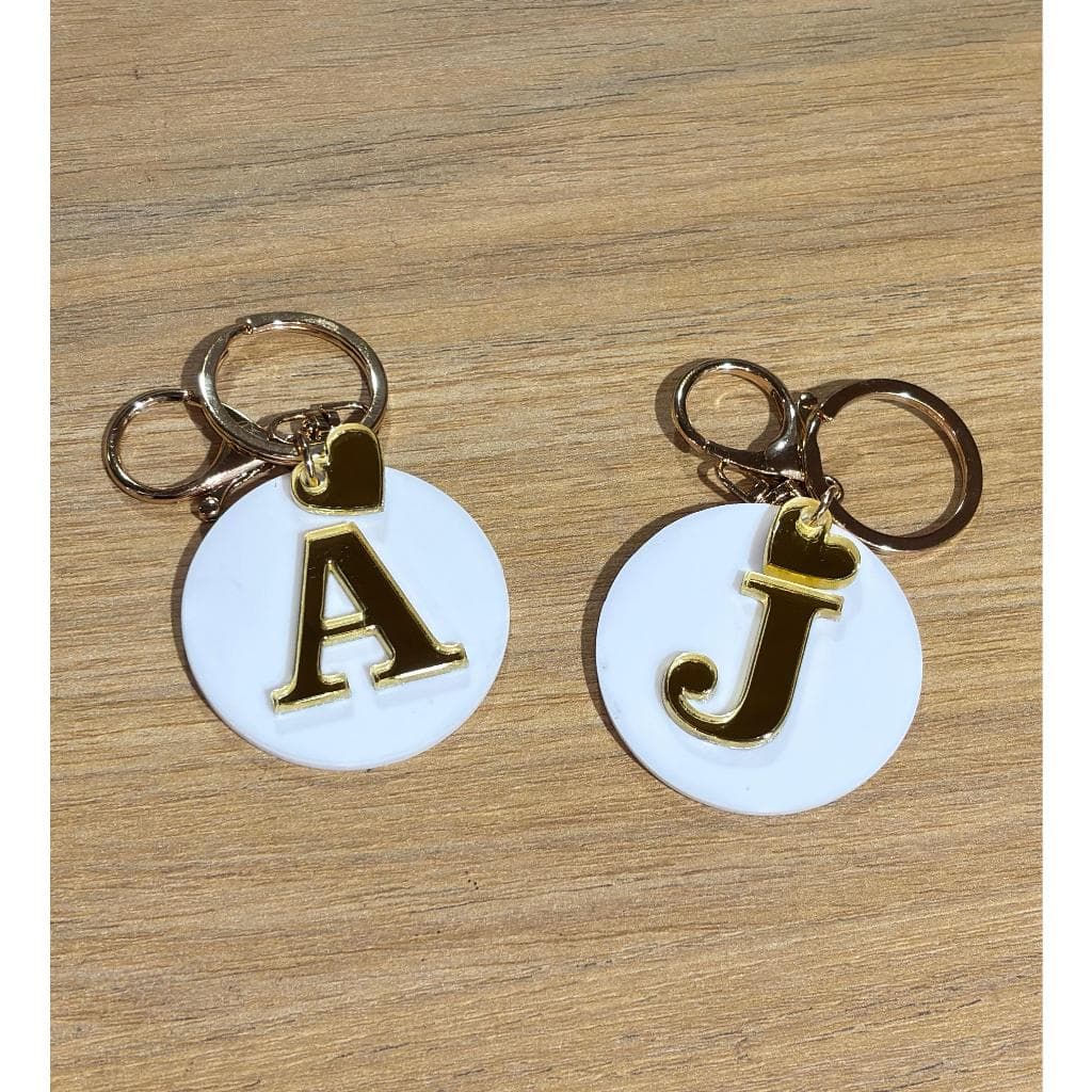 KIT Chaveiro de Acrílico Personalizado com Letras (Informar Letra Pelo Chat)