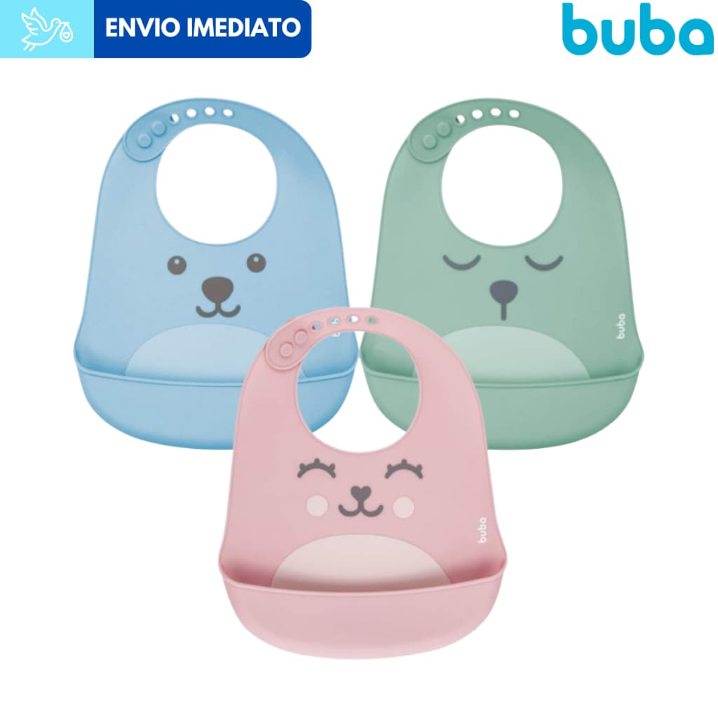 Babador Silicone Cata Pega Migalhas Impermeável Blw Buba Gumy