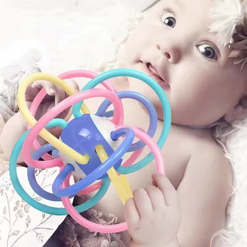 Brinquedo Bebê Chocalho E Mordedor Flexível Macio Ball de dentição