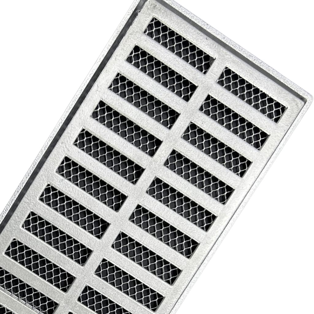Ralo Grelha Guvi Com Suporte Aro de 15cm largura com medidas comprimento 30/50/80/100cm Em Alumínio com Tela Anti-Inseto