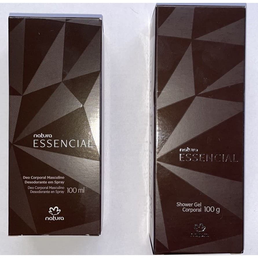 Kit Natura Essencial Masculino - Desodorante + Shower Gel Corporal - Acompanha sacolinha de presente