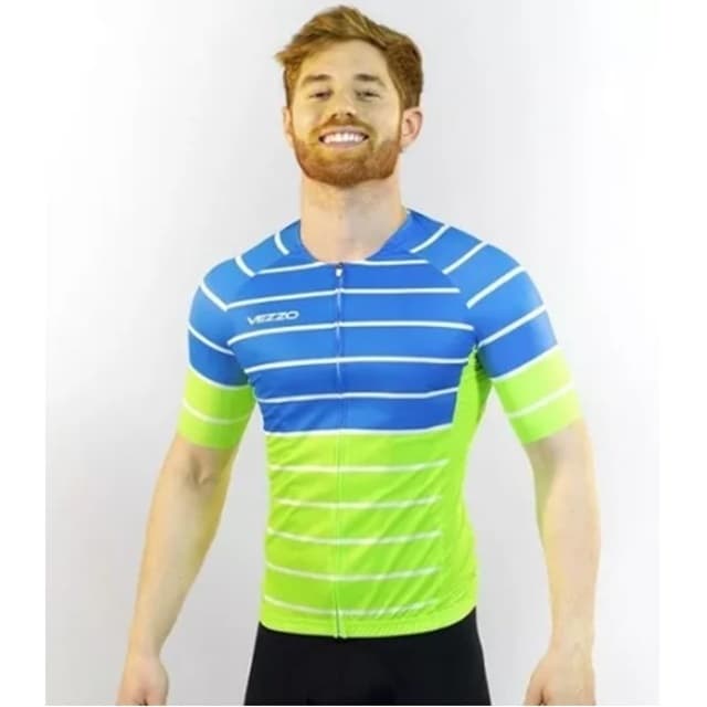 Camisa Ciclismo Unissex Elite Vezzo Santorini