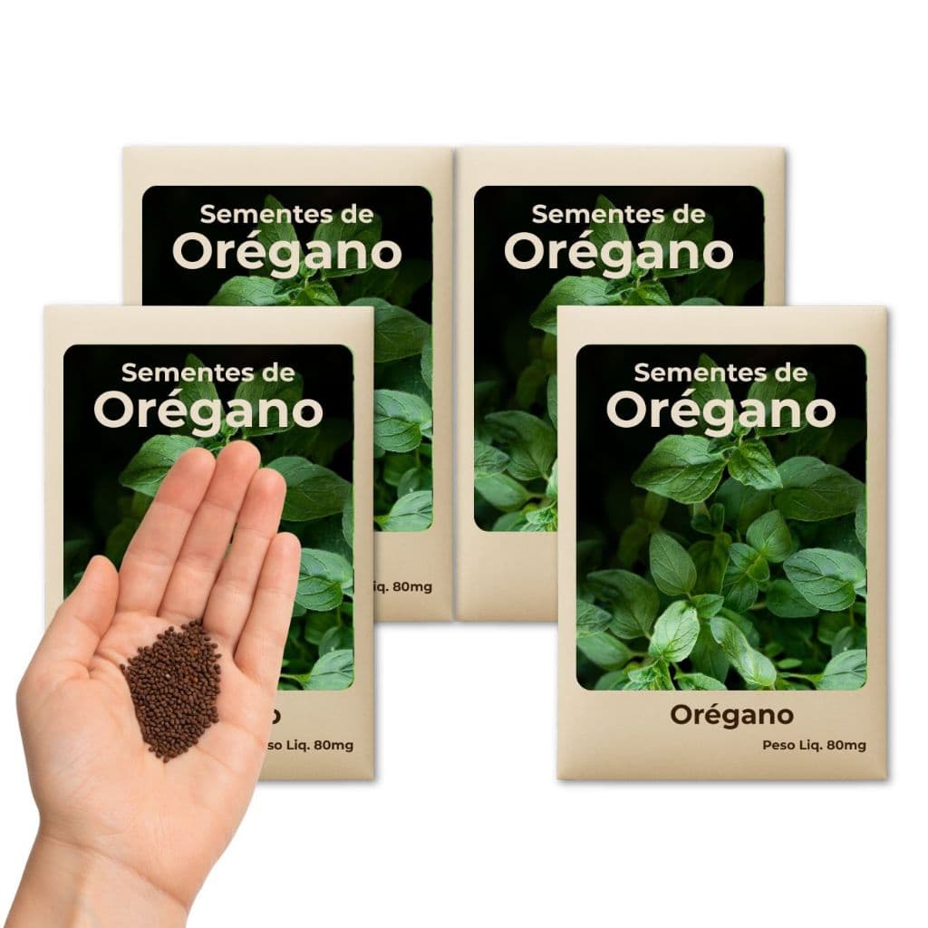 Semente De Orégano – Pacote Com 600 Sementes Para Cultivo Em Casa Ou Na Horta - Kit 4 Pct