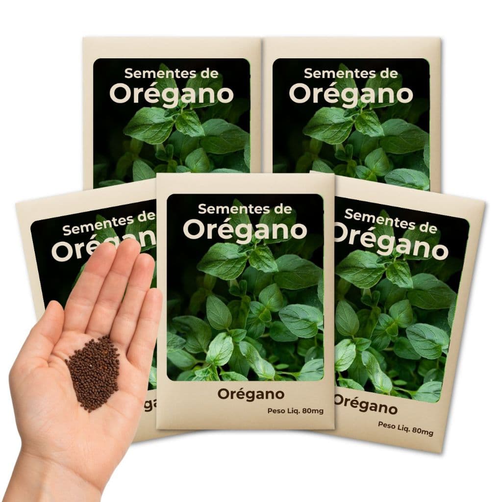 Sementes De Orégano Para Plantar – Ideal Para Hortas, Vasos, Jardins E Temperos - Kit 5 Pct