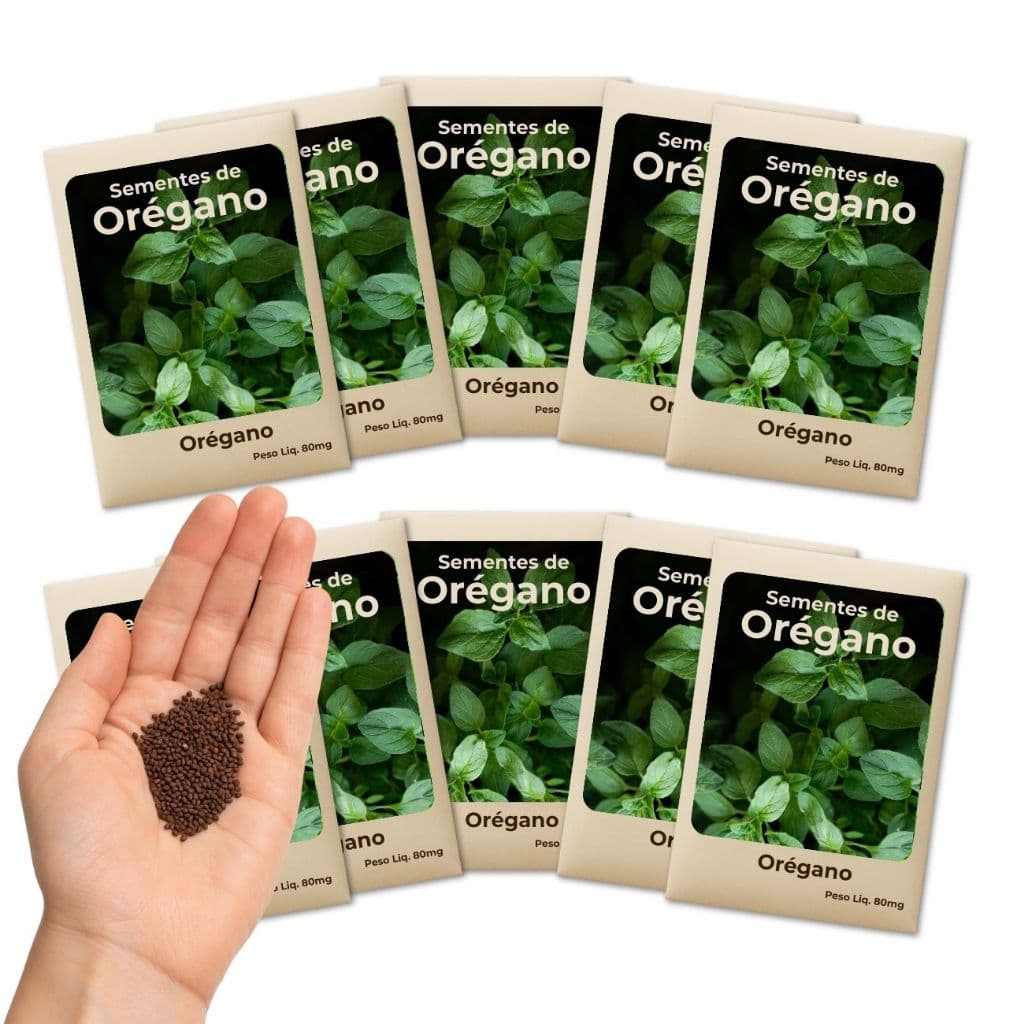 Orégano Sementes Para Plantio Em Vasos, Canteiros Ou Hortas – Fácil E Prático - Kit 10 Pct