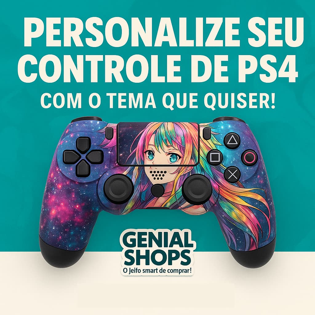Skin Personalizada Premium Adesiva Controle Playstation 4/5 Ps4 PS5 Animes Series Filmes