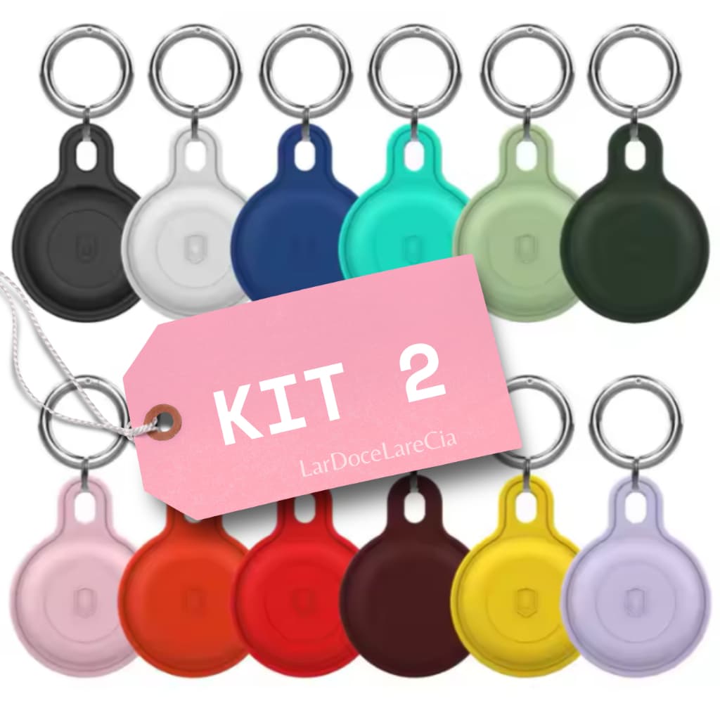 KIT Capa de Silicone para AirTag - Proteção e Estilo para Pets, Chaves e Mochilas - Varias Cores