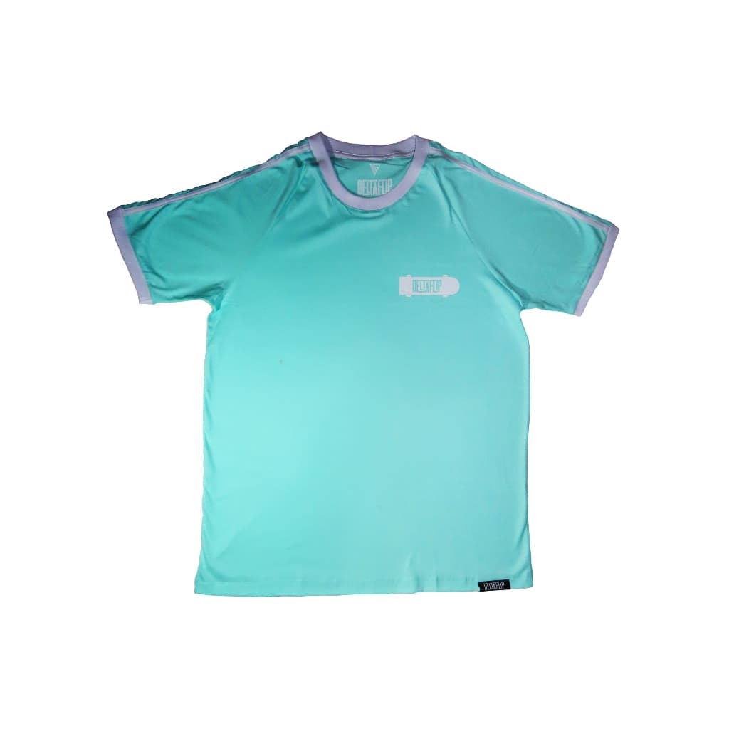 Camiseta oversized streetwear skate listras (verde água) - Deltaflip