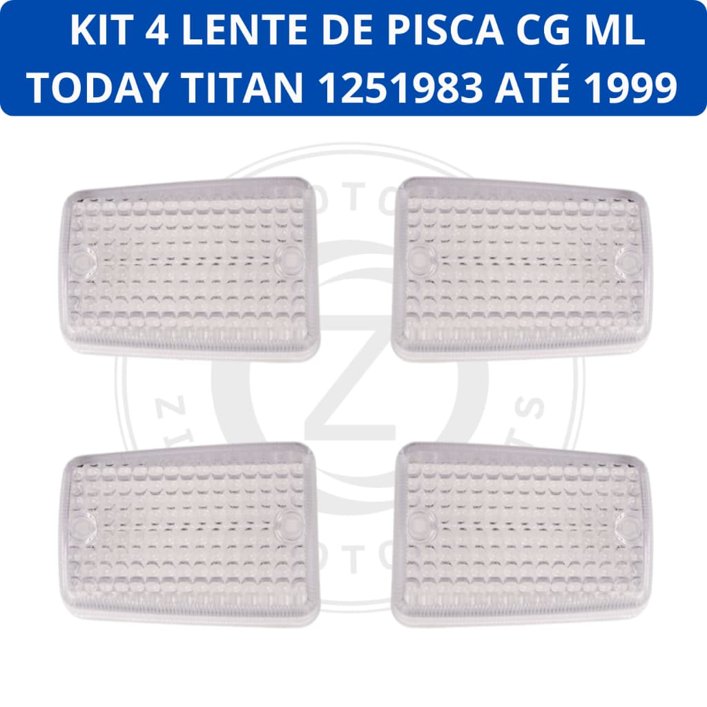 Lente de Pisca CG Today 125 ML / Turuna 1983 Até 1999 Cristal - Disponível nas opções com 1, 2 ou 4 unidades