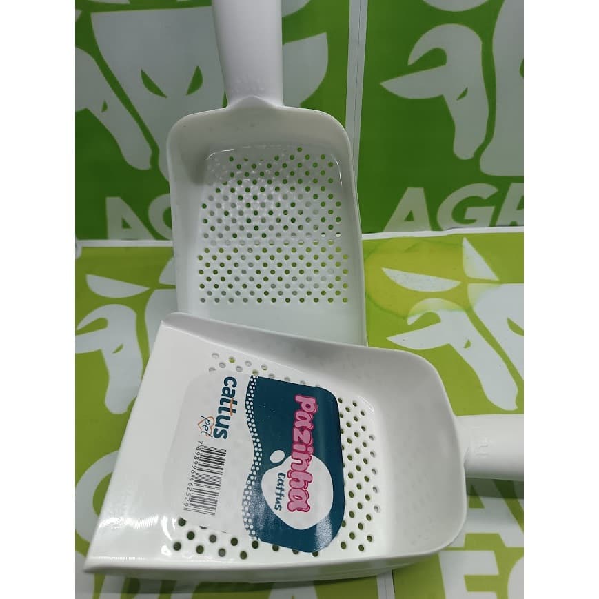 Pá Higiênica para Gato Areia Coletora Pazinha branca grande cattus pet 27cm