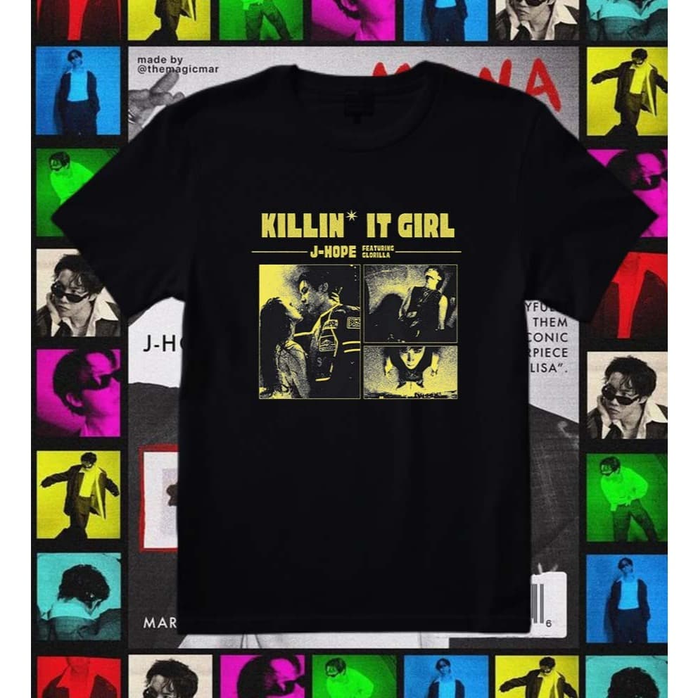 Camiseta 100% algodão J-Hope “Killin'It Girl”, uma parceria com a rapper GloRilla.