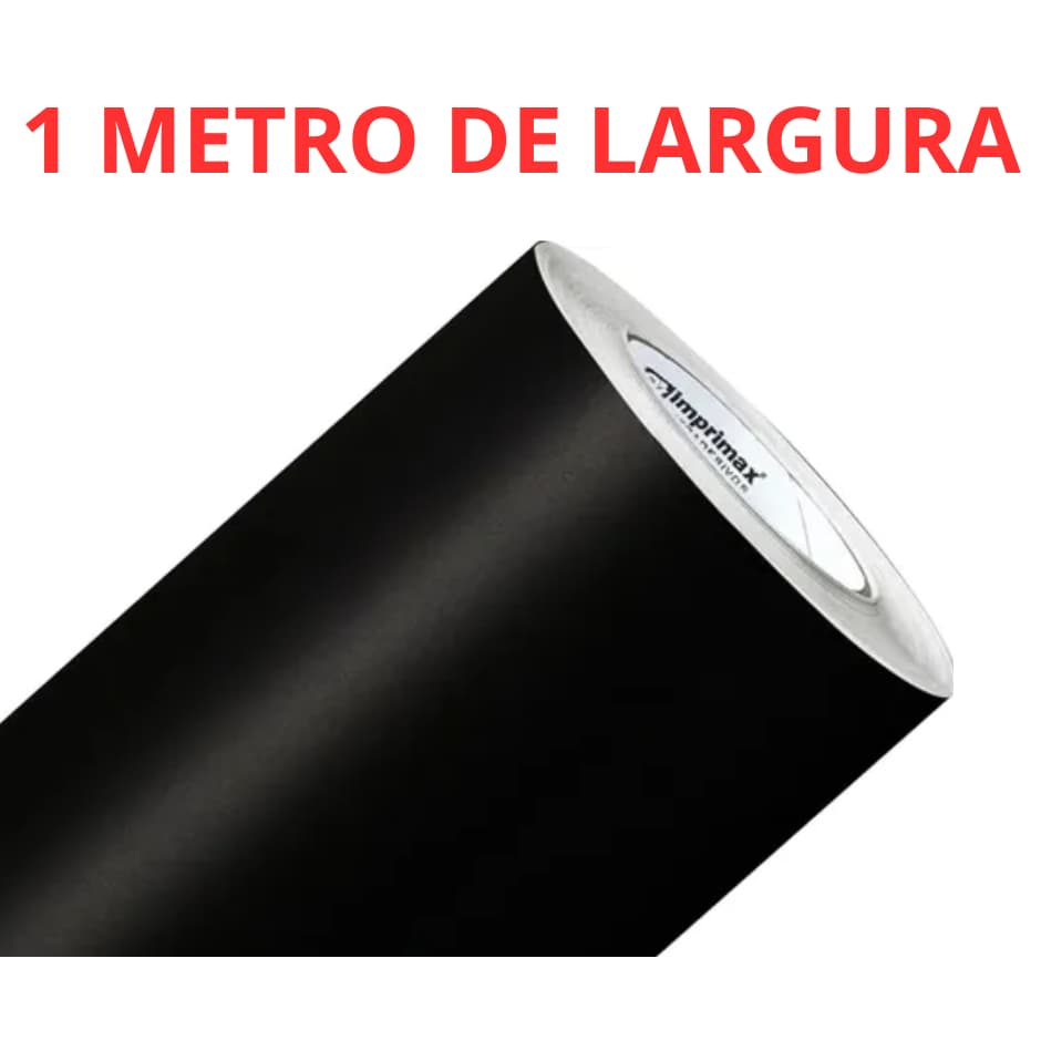 Adesivo Vinílico Preto Fosco para Envelopamento de Móveis e Geladeiras