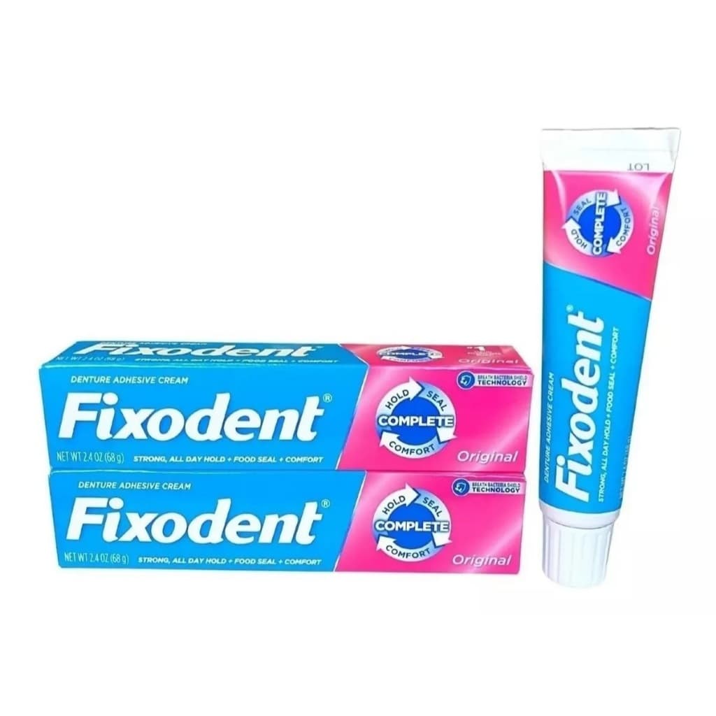 Combo de 02 Fixodent 68gr + Segurança + Confiança - Pasta de Dentadura