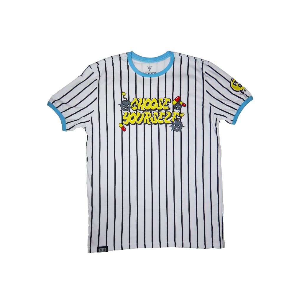 Camiseta streetwear oversized listras estampada (branco) - Deltaflip