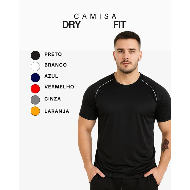 Kit 4 camisa Dry fit Masculino Corrida, Esporte laser Treino