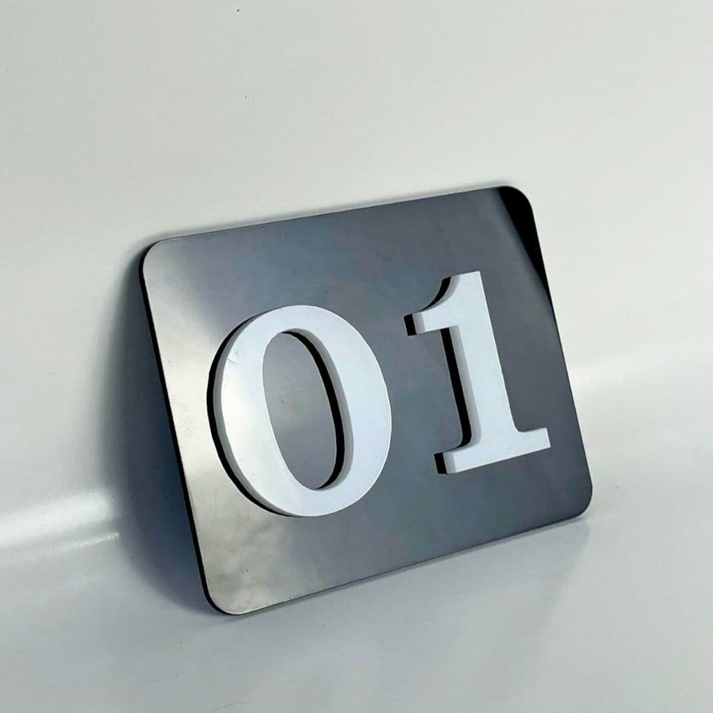 Placa Numero para Porta Apartamento Casa Escritório Loja Em Acrílico