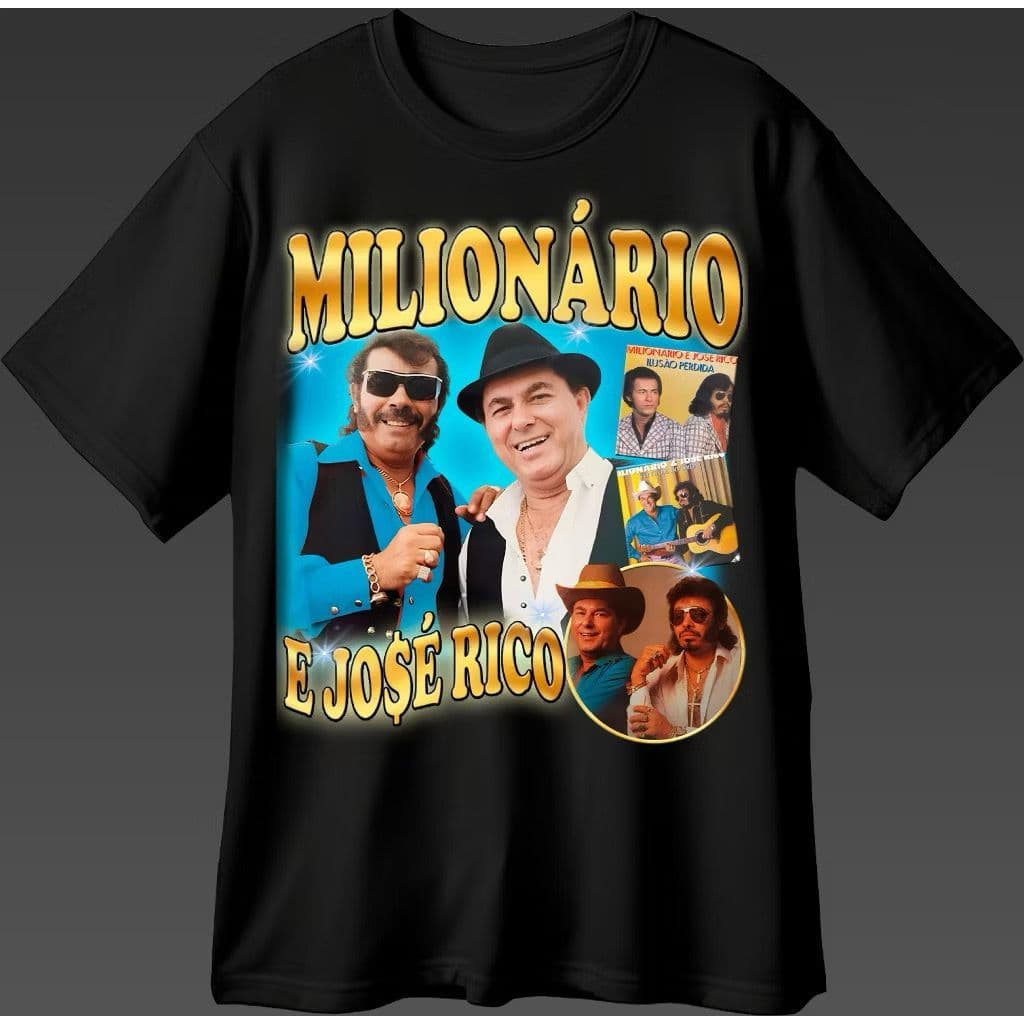 Camiseta Milionário e José Rico Dupla Sertaneja Raiz Zum