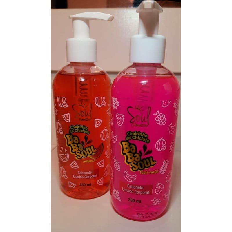 Sabonete líquido corporal 230ML com cheirinho de chiclete - babasoul