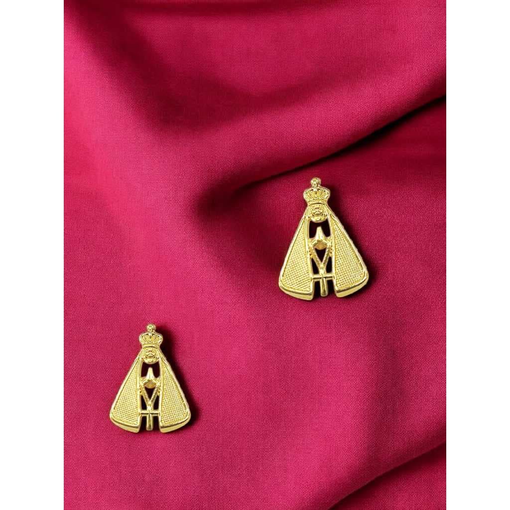 Broche Nossa Senhora Aparecida e Ostensório Dourado