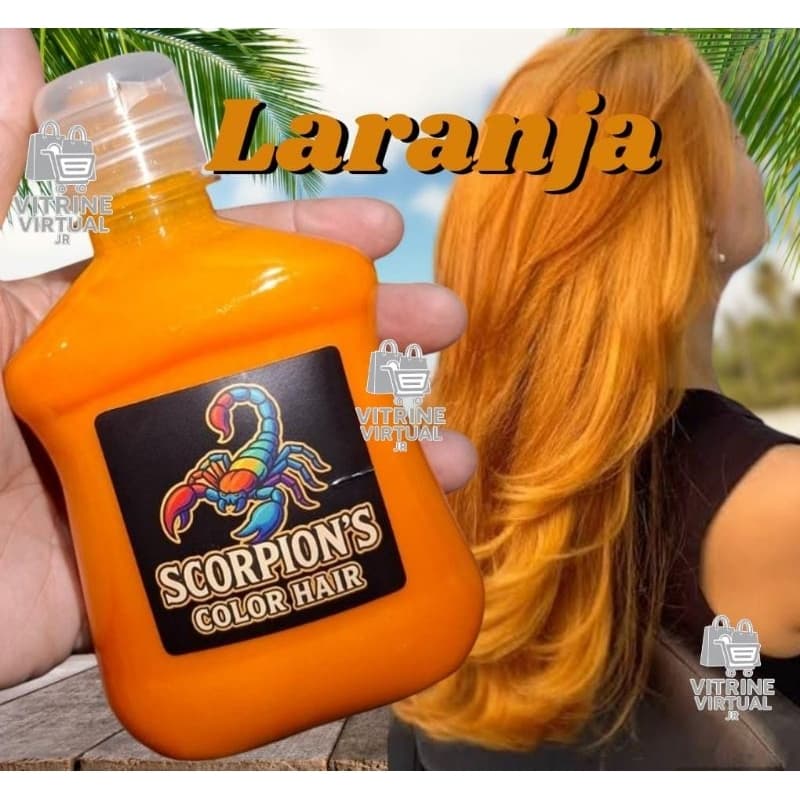 Tonalizante Scorpion’s Color Hair 200ml – Tonalizante Capilar Adulto e Infantil ( Laranja )