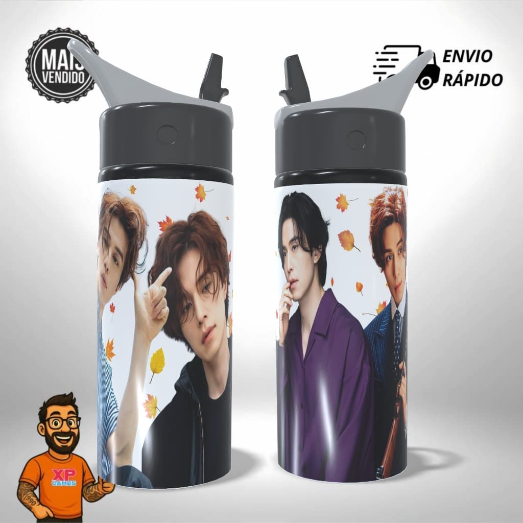 Garrafa Squeeze Personalizado - Lee Dong Raposão Ceifador Oppa Dorama KDrama - Presente