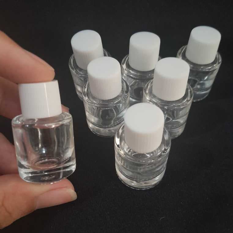 Kit 30/50 Unid. Mini Frasco Vidro Com Tampa Quadrada R13 + Batoque, Óleo unção, Perfumes, Essências