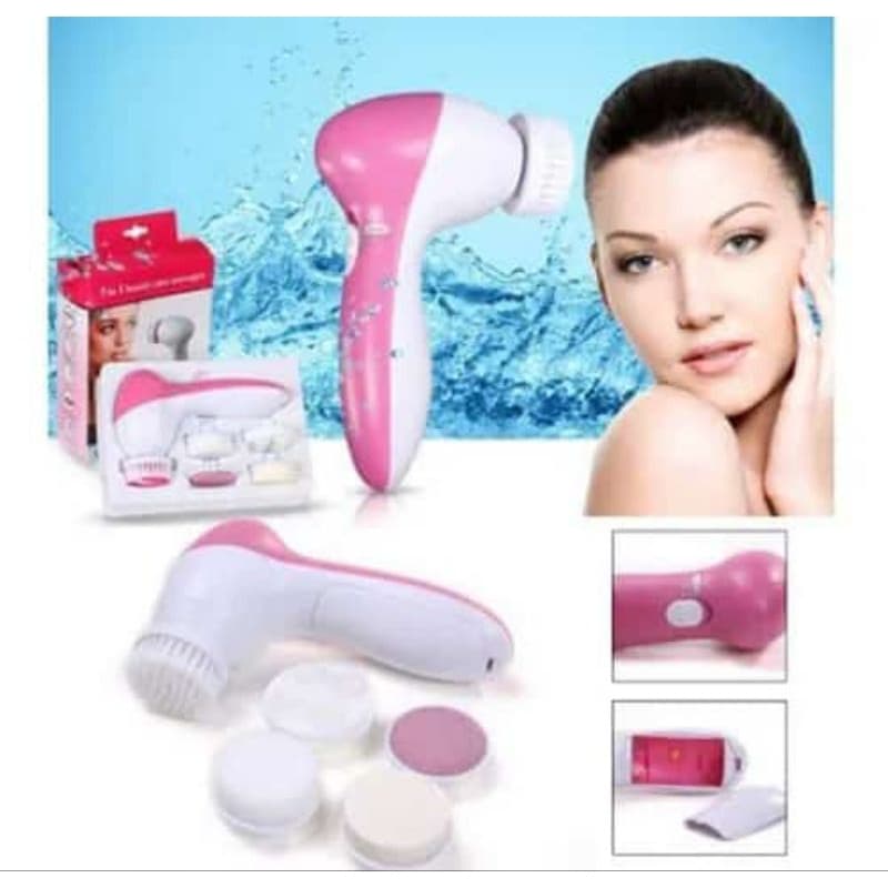 Escova Elétrica Facial Esfoliação Limpeza Pele Massagem 5 em 1 Portatil