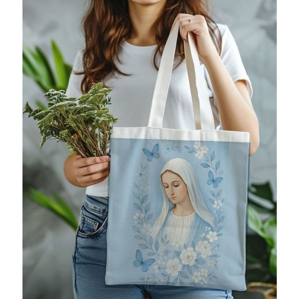 Bolsa sacola Ecobag feminina,unissex NOSSA SENHORA,moda cristã,católica,casual,verão