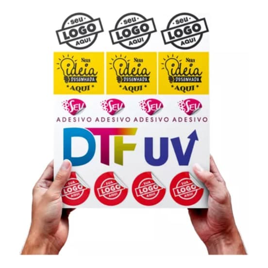 2 Folhas A3 DTF UV Adesivo Personalizado Arquivos Prontos