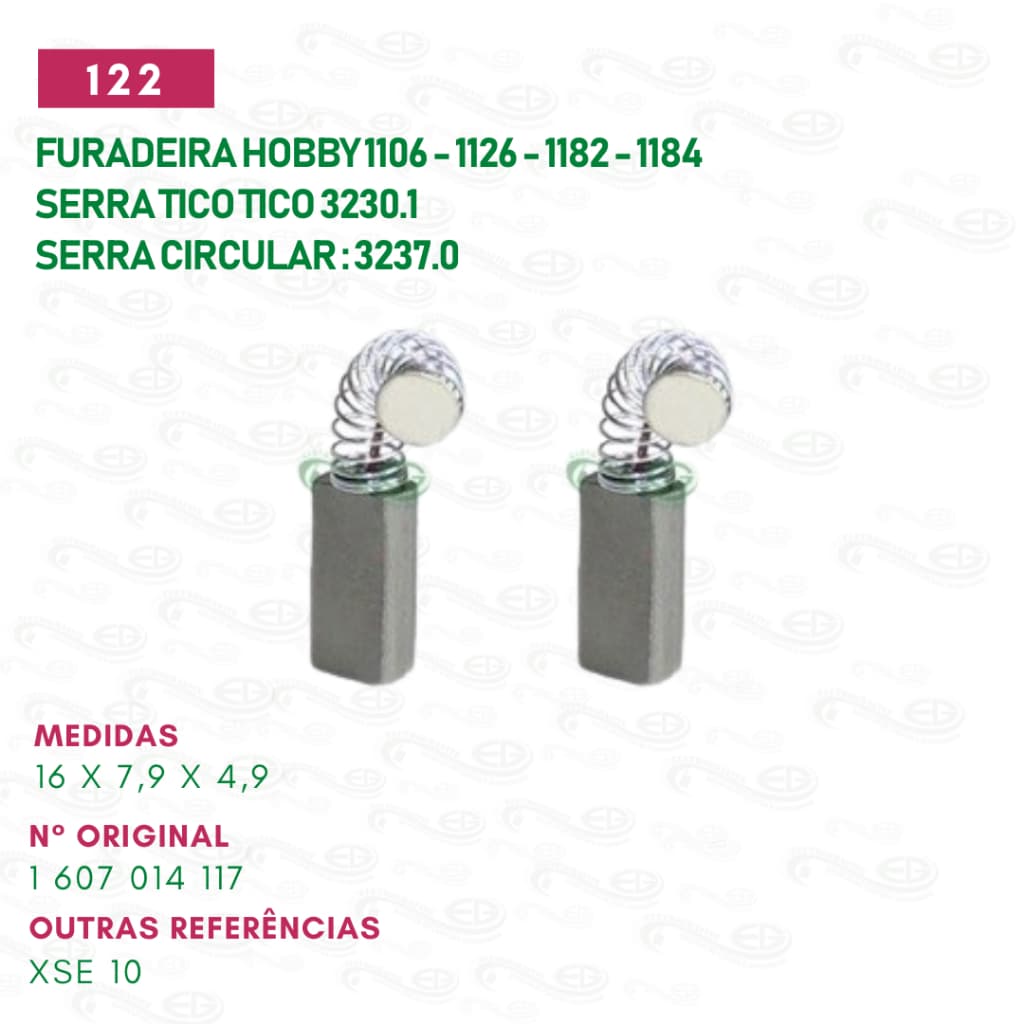 Escovas de carvão para furadeira hobby 1106 serra tico tico Skil 3230