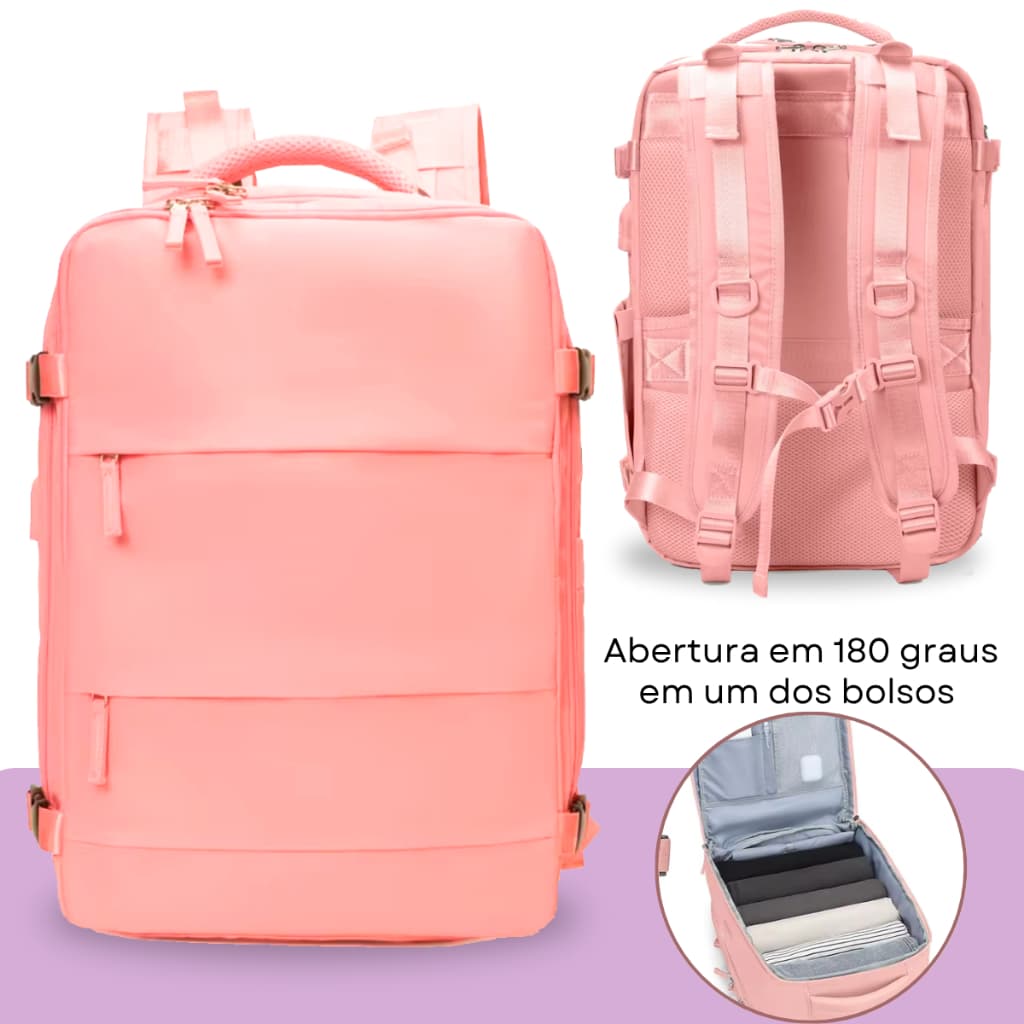 Mochila Viagem Masculina Feminina Impermeável Reforçada Executiva para Notebook Bolsa Mala Esportiva Grande