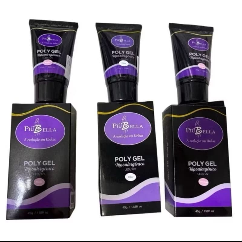 polygel piu bella hipoalergênico Piu Bella 45gm
